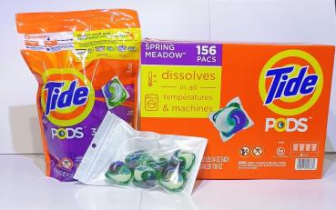 Probierpackung: 6 Stück TIDE PODS 'Spring Medow' Liquid Laundry Detergent 150 gr